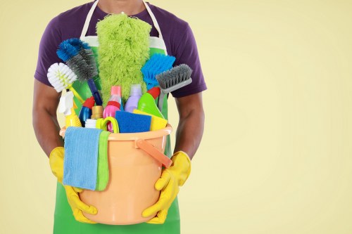 Carpet cleaning equipment prepared for a scheduled service visit