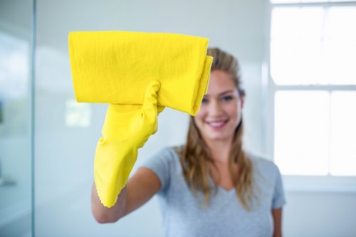 Local cleaners in SW20 preparing a property for routine cleaning