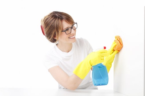 Final cleaning touches for a rental property in SW20