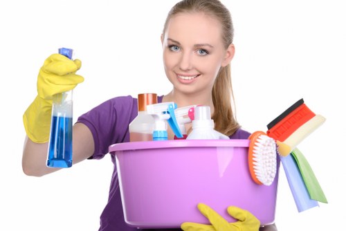 Well-organised family home after domestic cleaning